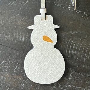 Coach Remade Leather Snowman Bag Charm